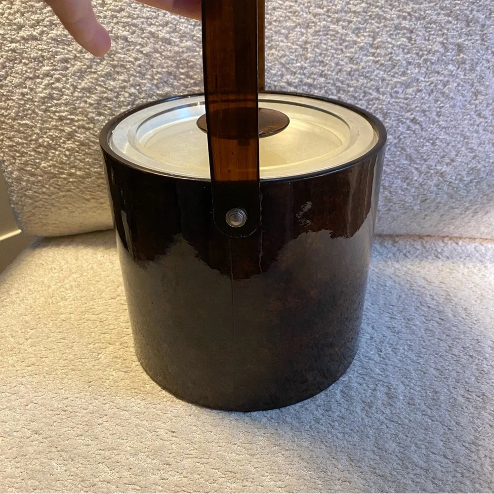 Vintage Georges Briard Mid-Century Modern Tortoise Shell Ice Bucket